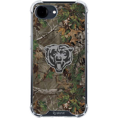 NFL Chicago Bears Realtree Xtra Green Camo iPhone 16e Clear Case